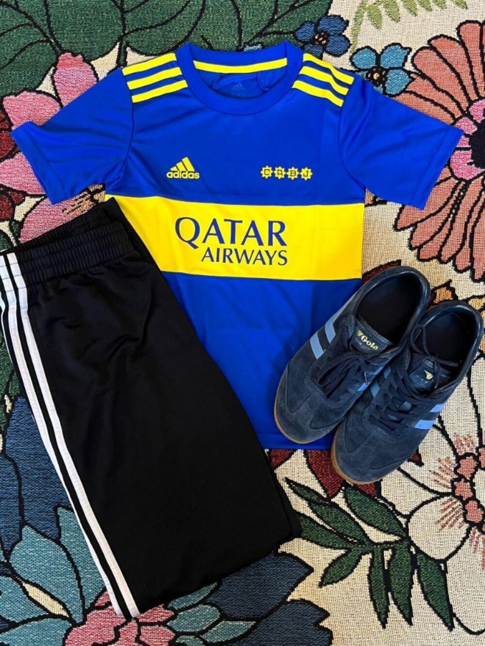 Authentic Adidas Boca Juniors Home Jersey 7-8A BNWT